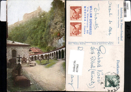 437965,Salzburg St. Peter Friedhof m. Festung