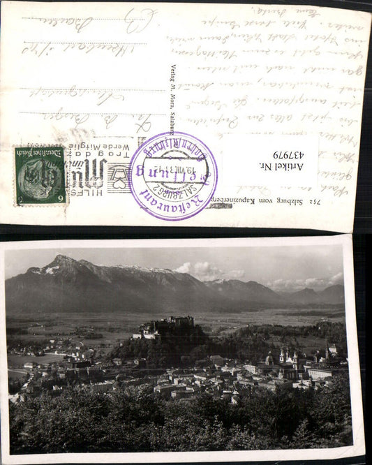 437979,Salzburg Totale vom Kapuzinerberg Bergkulisse