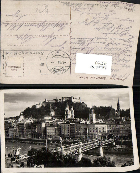 437980,Salzburg Teilansicht m. Festung Brücke pub Cosy