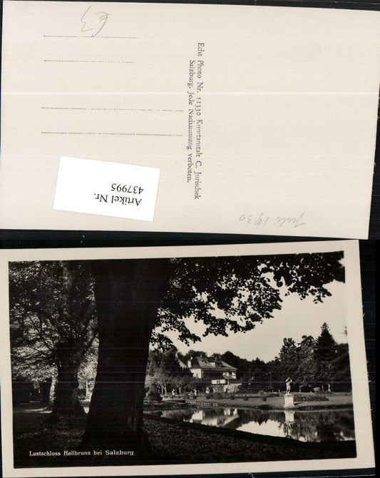 437995,Salzburg Schloss Hellbrunn Teich
