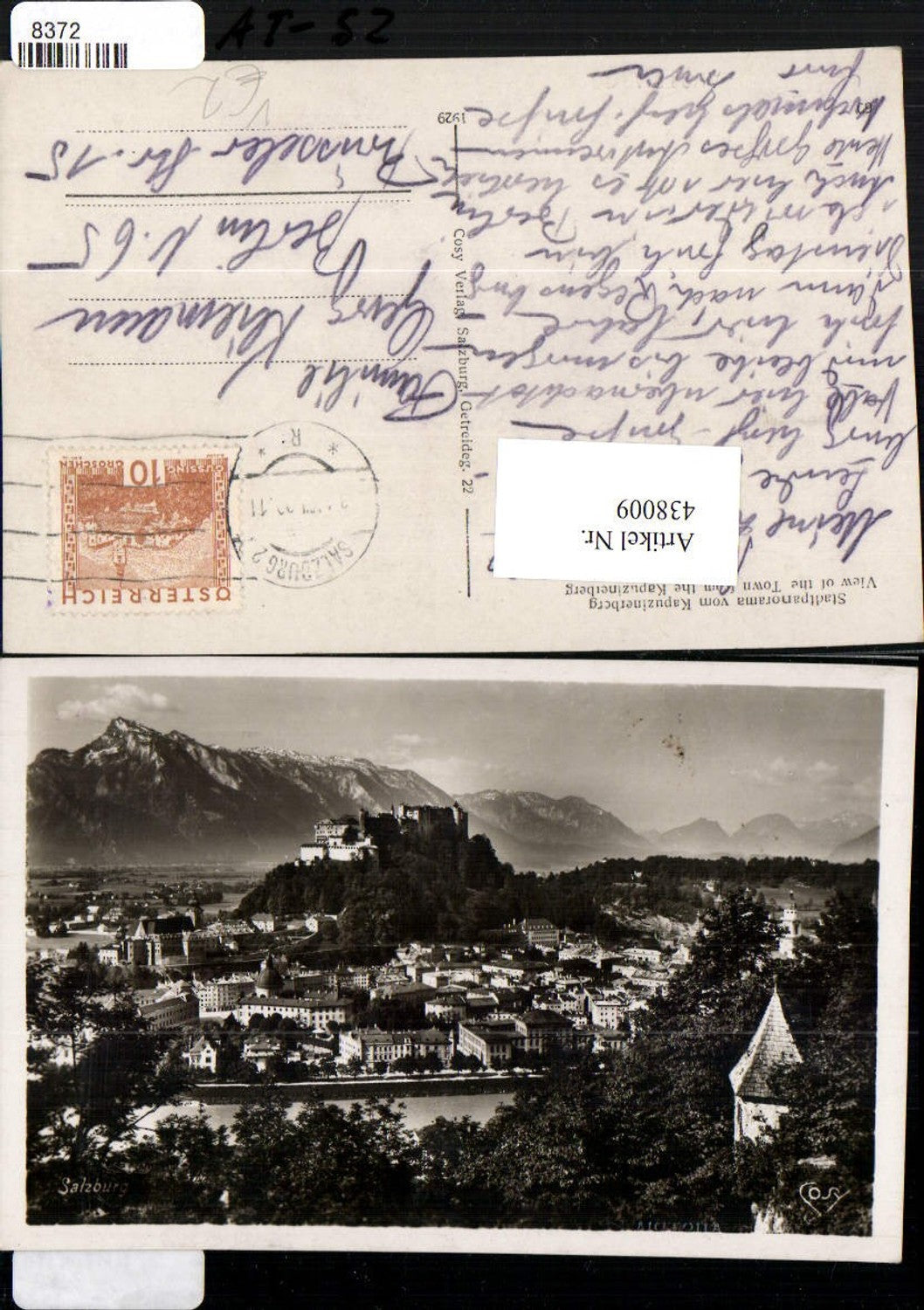 438009,Salzburg Totale m. Festung Bergkulisse pub Cosy