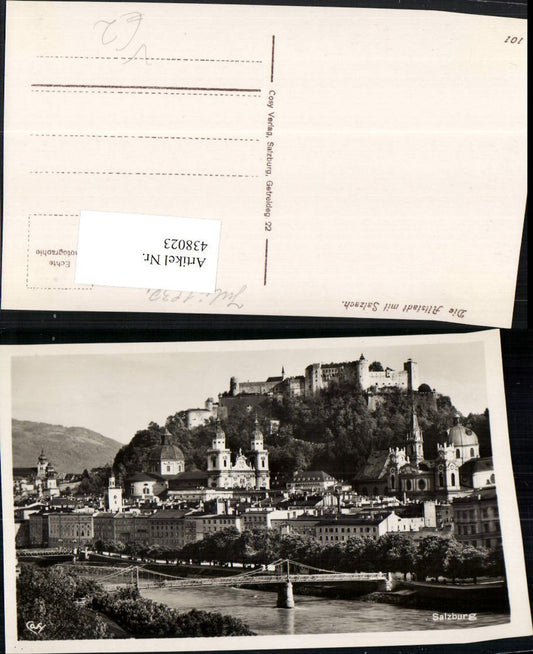438023,Salzburg Teilansicht m. Festung Brücke pub Cosy