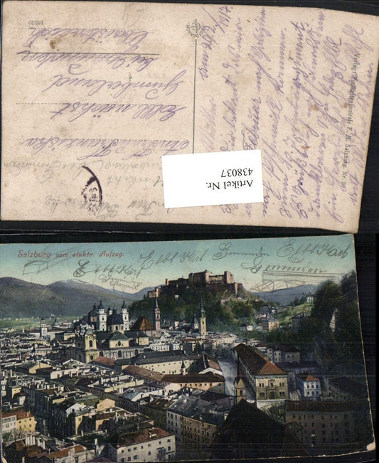438037,Salzburg Totale m. Festung vom Elektrischen Aufzug