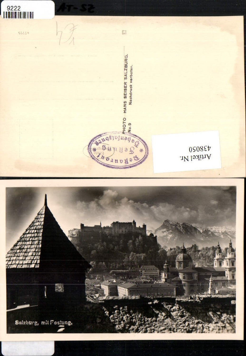 438050,Salzburg Teilansicht m. Festung Bergkulisse pub Hans Seiser 9