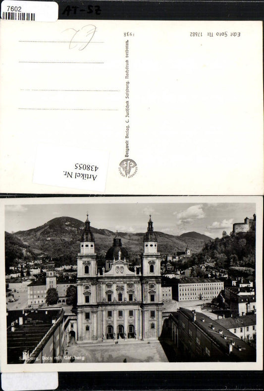 438055,Salzburg Teilansicht Dom Kirche m. Gaisberg