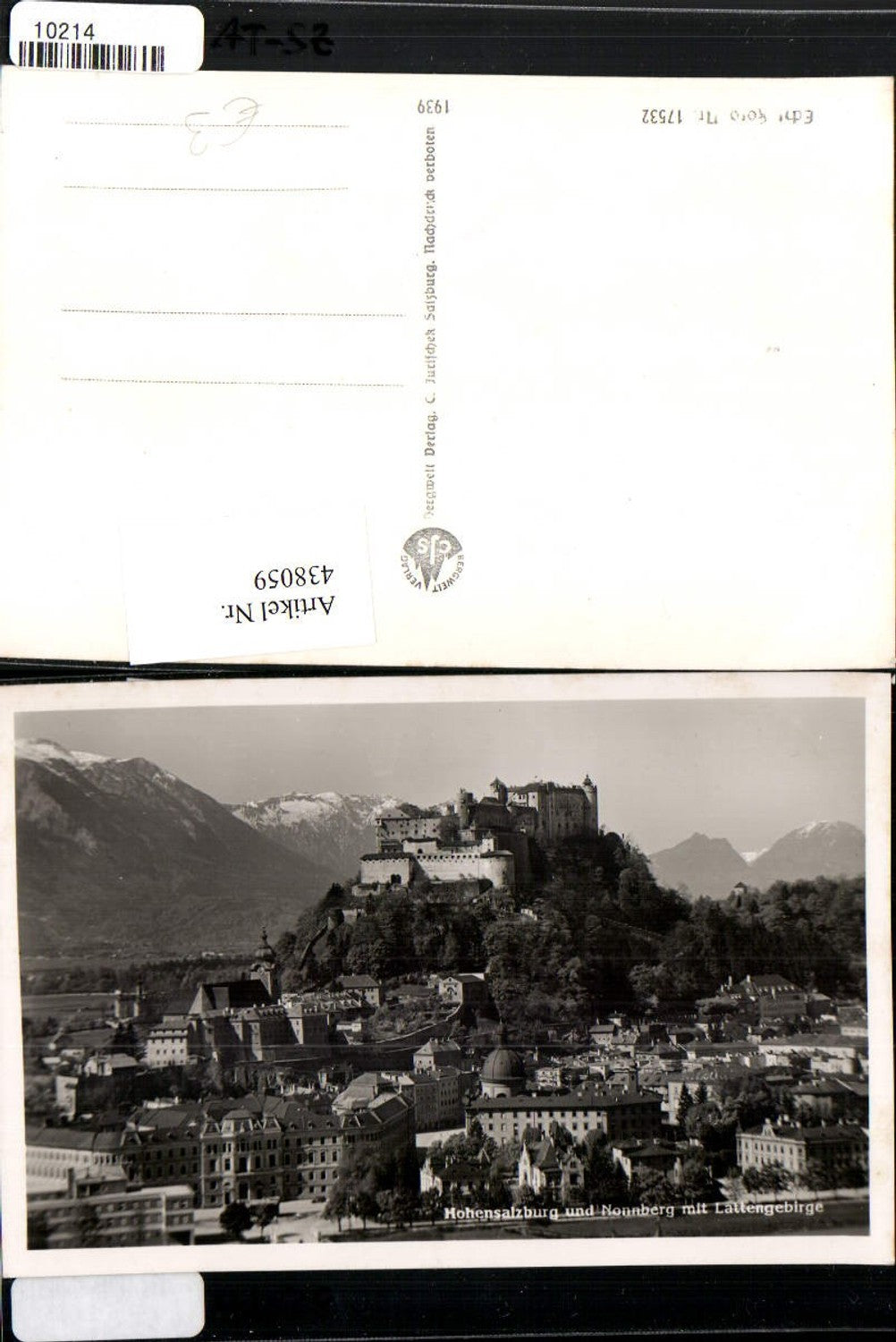 438059,Salzburg Teilansicht m. Festung Bergkulisse