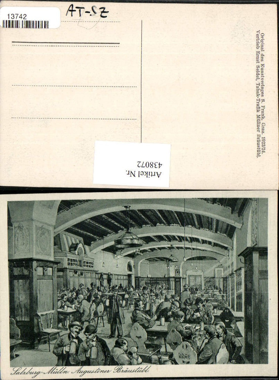 438072,Salzburg Mülln Augustiner Bräustübl Innenansicht