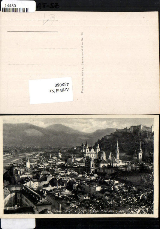 438080,Salzburg Totale m. Festung vom Mönchsberg