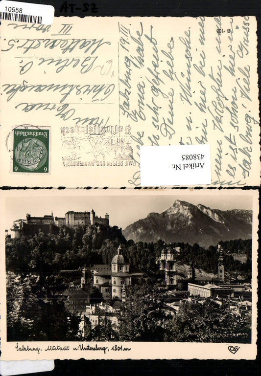 438085,Salzburg Teilansicht m. Festung geg. Untersberg Bergkulisse pub Cosy