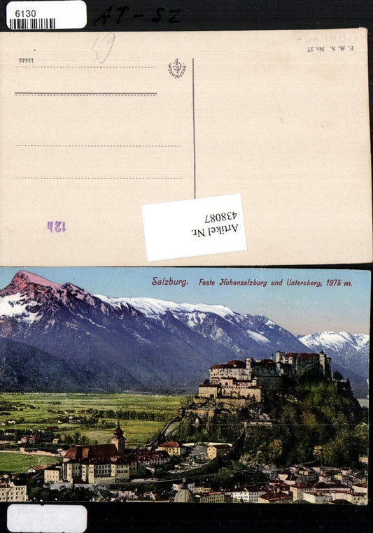 438087,Salzburg Teilansicht m. Festung Hohensalzburg geg. Untersberg Bergkulisse