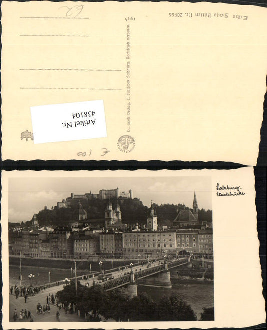 438104,Salzburg Teilansicht Staatsbrücke Brücke m. Festung