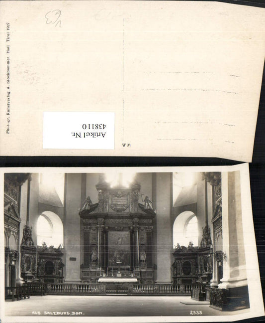 438110,Salzburg Dom Kirche Innenansicht Altar pub A. Stockhammer 2535