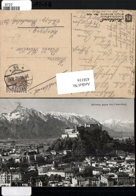 438116,Salzburg Teilansicht m. Festung geg. Untersberg Bergkulisse