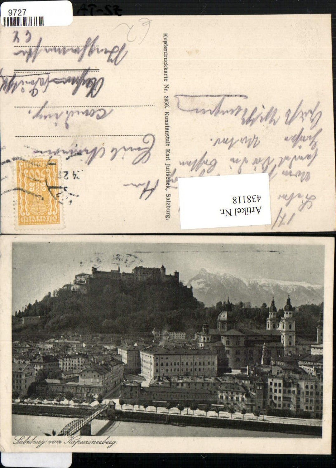 438118,Salzburg Teilansicht m. Festung vom Kapuzinerberg