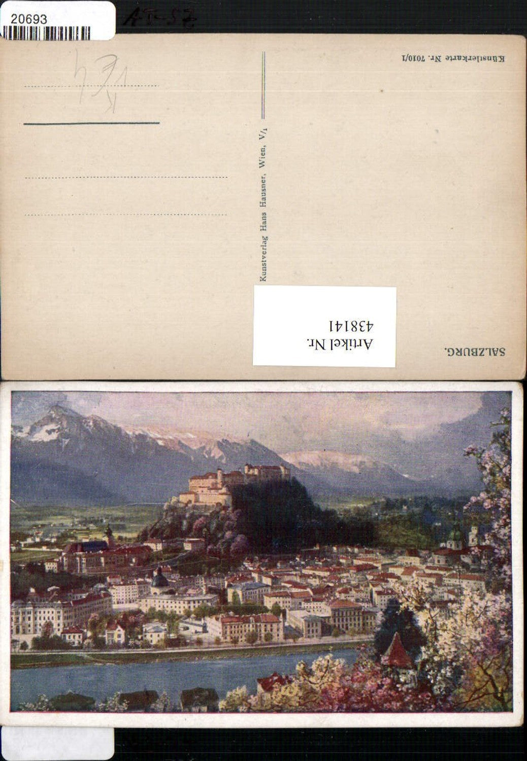 438141,Künstler AK Salzburg Totale Bergkulisse pub Hans Hausner 7010/1