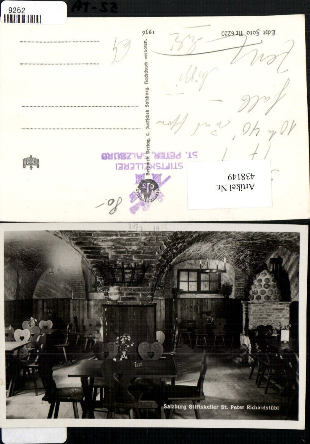 438149,Salzburg St. Peter Stiftskeller Richardstübl Innenansicht