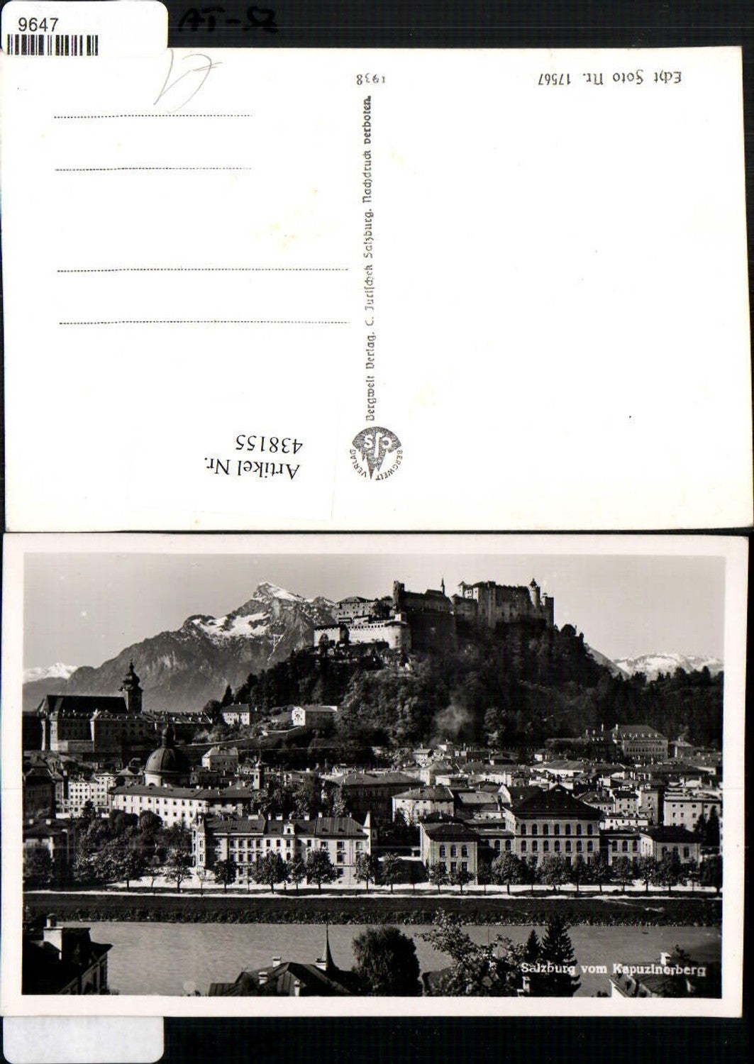 438155,Salzburg Teilansicht m. Festung Bergkulisse