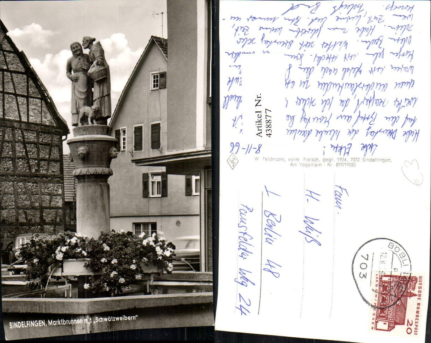 438877,Sindelfingen Marktbrunnen Brunnen m. Schwätzweibern Figur