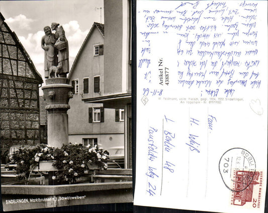 438877,Sindelfingen Marktbrunnen Brunnen m. Schwätzweibern Figur