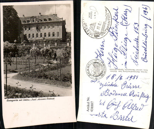 438887, Mainau Island on Lake Constance, Rose Garden with Castle