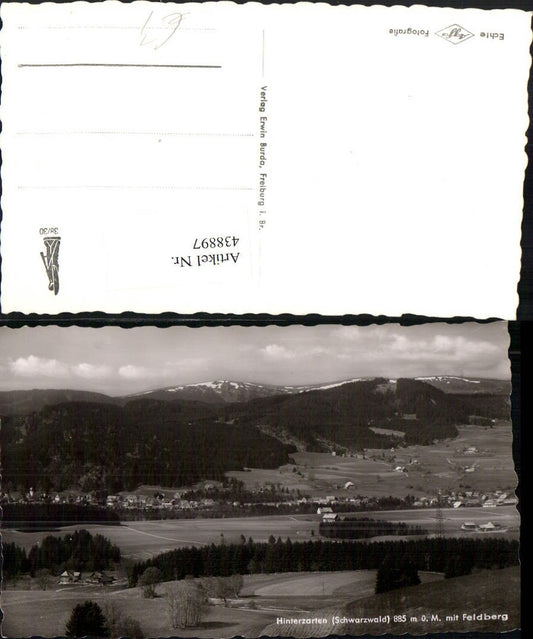 438897, Hinterzarten in the Black Forest, panoramic view with Feldberg mountain scenery