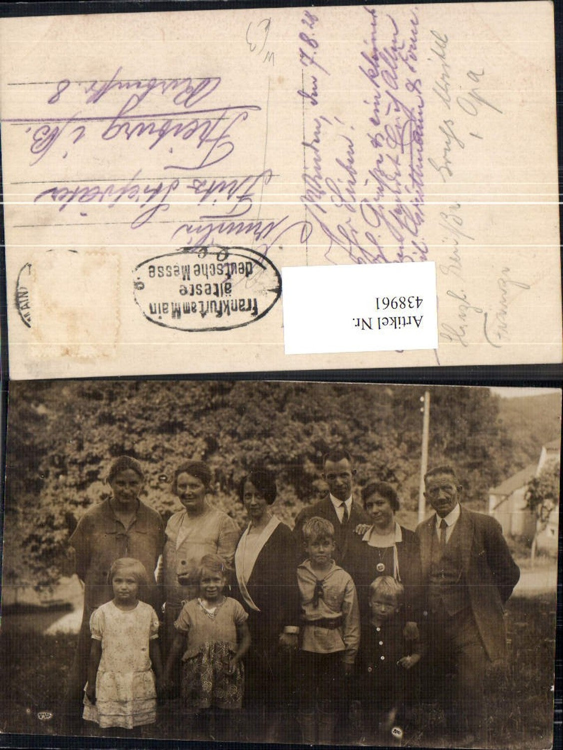 438961,Foto Ak Familienportrait Frankfurt a. Main