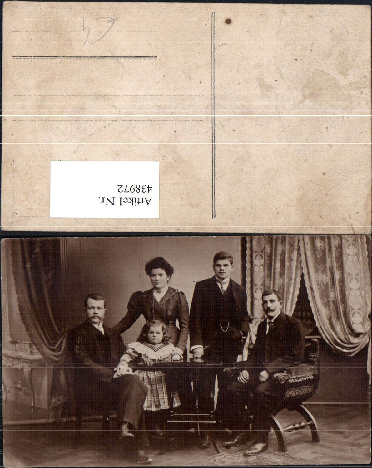438972,Foto Ak Familienportrait