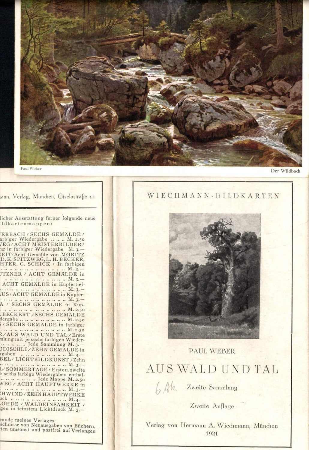 439054,Bildkartenmappe 7 Gemälde Paul Weber Aus Wald und Tal pub Wiechmann