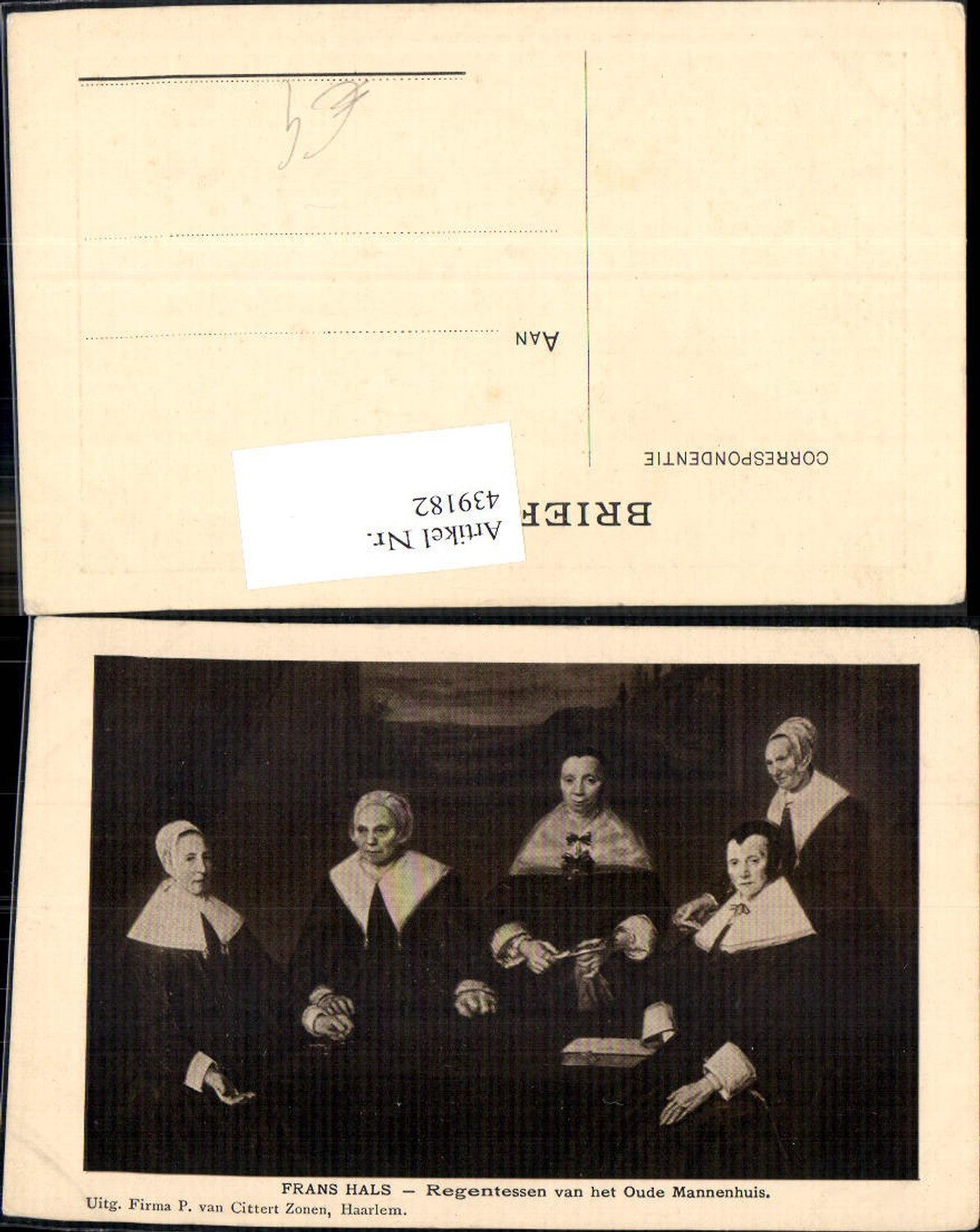 439182,Künstler Ak Frans Hals Regentessen van het Oude Mannenhuis Alte Frauen Uniform Tracht