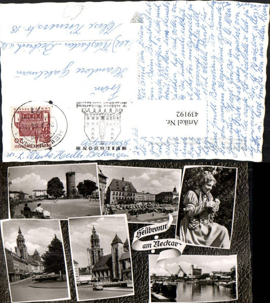 439192, Heilbronn am Neckar Town Hall Church Traditional Costume Harbor Tower Multi-view postcard