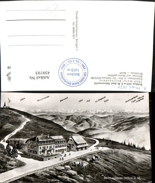 439193, Artist AK Belchenhotel near Aitern mountain scenery