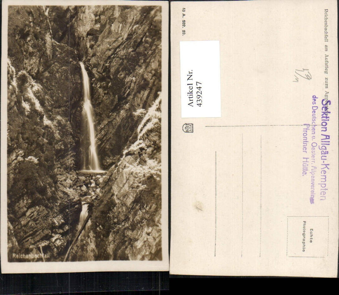 439247,Reichenbachfall Wasserfall am Aufstieg zum Aggenstein b. Pfronten