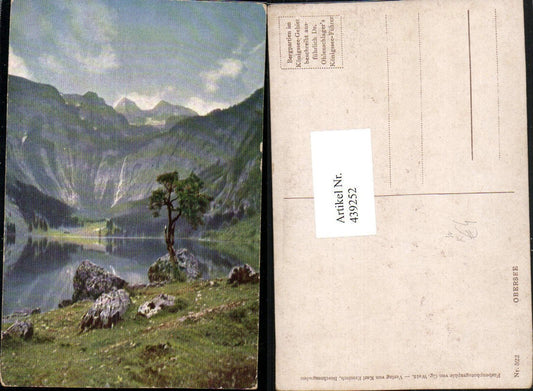 439252,Künstler AK Obersee See b. Schönau Bergkulisse