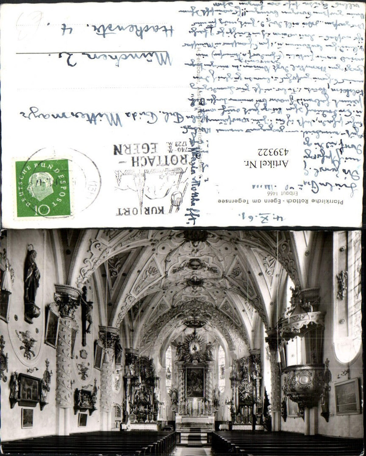 439322,Rottach-Egern am Tegernsee Pfarrkirche Kirche Innenansicht
