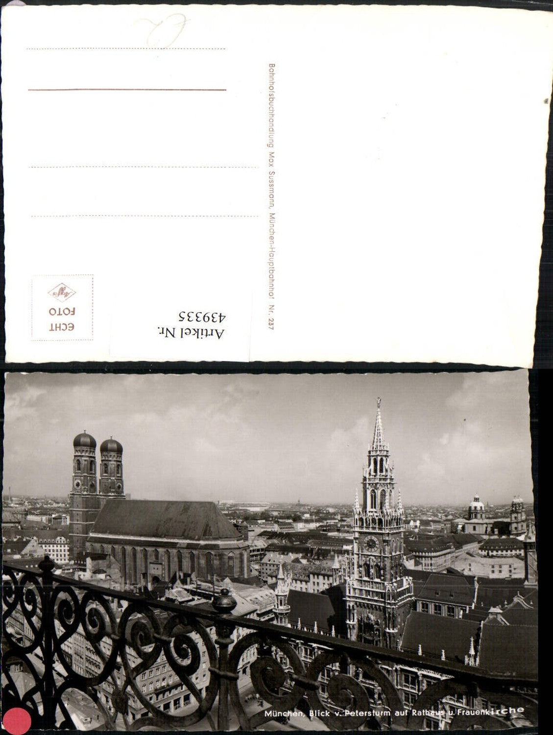 439335,München Teilansicht vom Petersturm auf Rathaus u. Frauenkirche