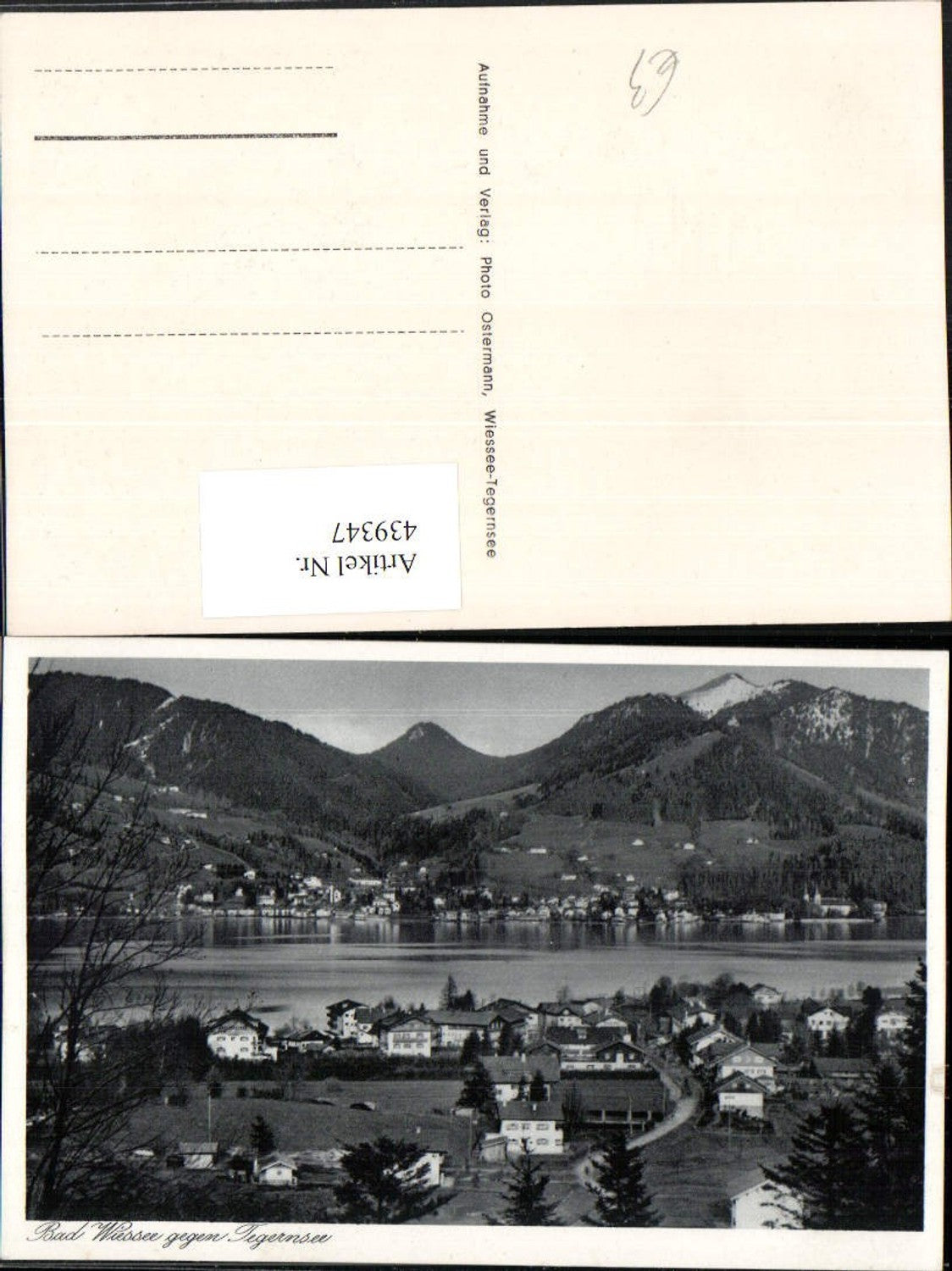 439347,Bad Wiessee Teilansicht geg. Tegernsee Bergkulisse