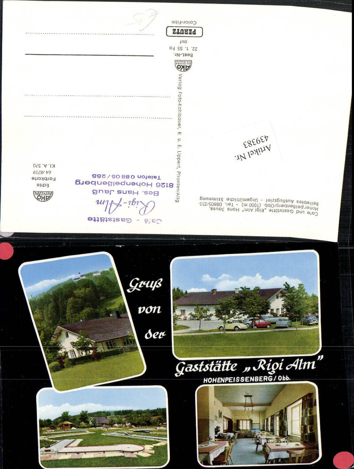 439383,Hohenpeißenberg Gaststätte Rigi Alm Minigolf Mehrbildkarte