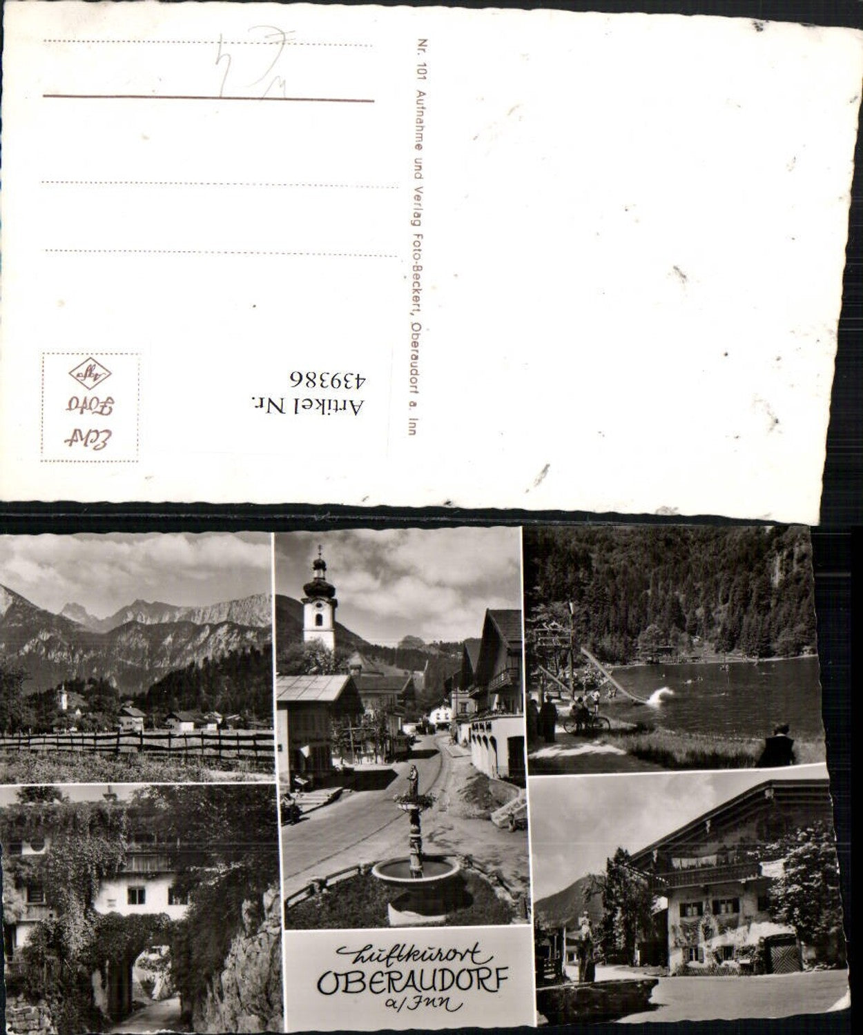 439386,Oberaudorf am Inn Totale Brunnen Tor Wasserrutsche Mehrbildkarte