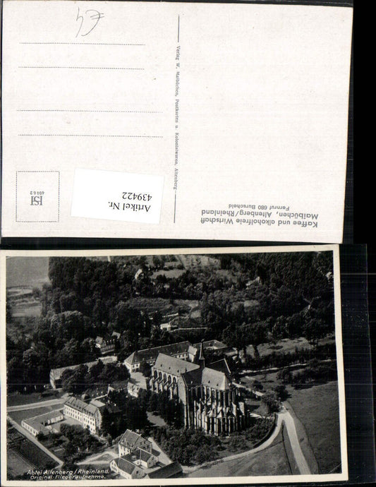 439422,Altenberg im Rheinland Abtei Totale Fliegeraufnahme