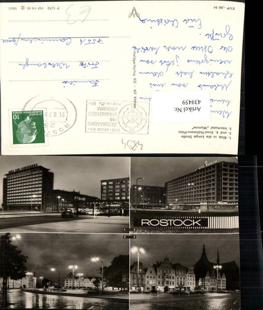 439459,Rostock Lange Straße Interhotel Warnow Mehrbildkarte