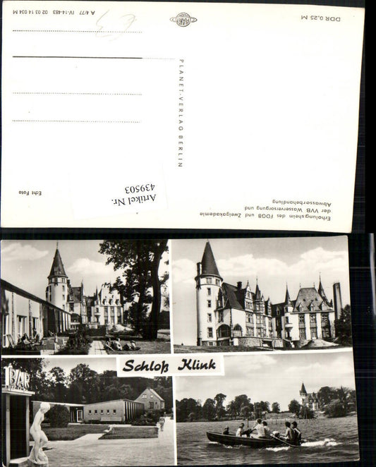 439503,Schloss Klink Erholungsheim Boot Mehrbildkarte