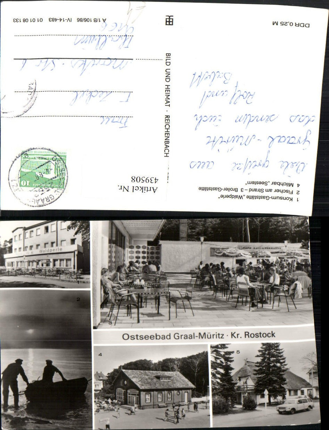 439508,Ostseebad Graal-Müritz Gaststätte Strand Fischer Mehrbildkarte pub VEB
