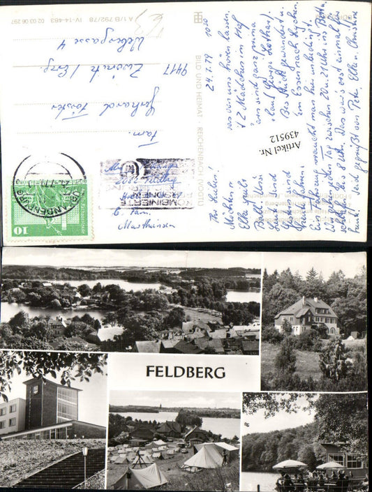 439512,Feldberg Teilansicht Camping Zelte Erholungsheim Mehrbildkarte pub VEB