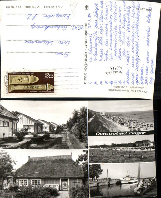 439518,Ostseebad Zingst Strand Strandleben Hafen Häuser Mehrbildkarte pub VEB