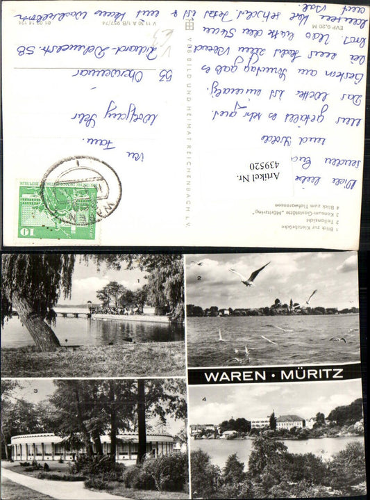 439520,Waren an d. Müritz Kietzbrücke Gaststätte Mehrbildkarte pub VEB