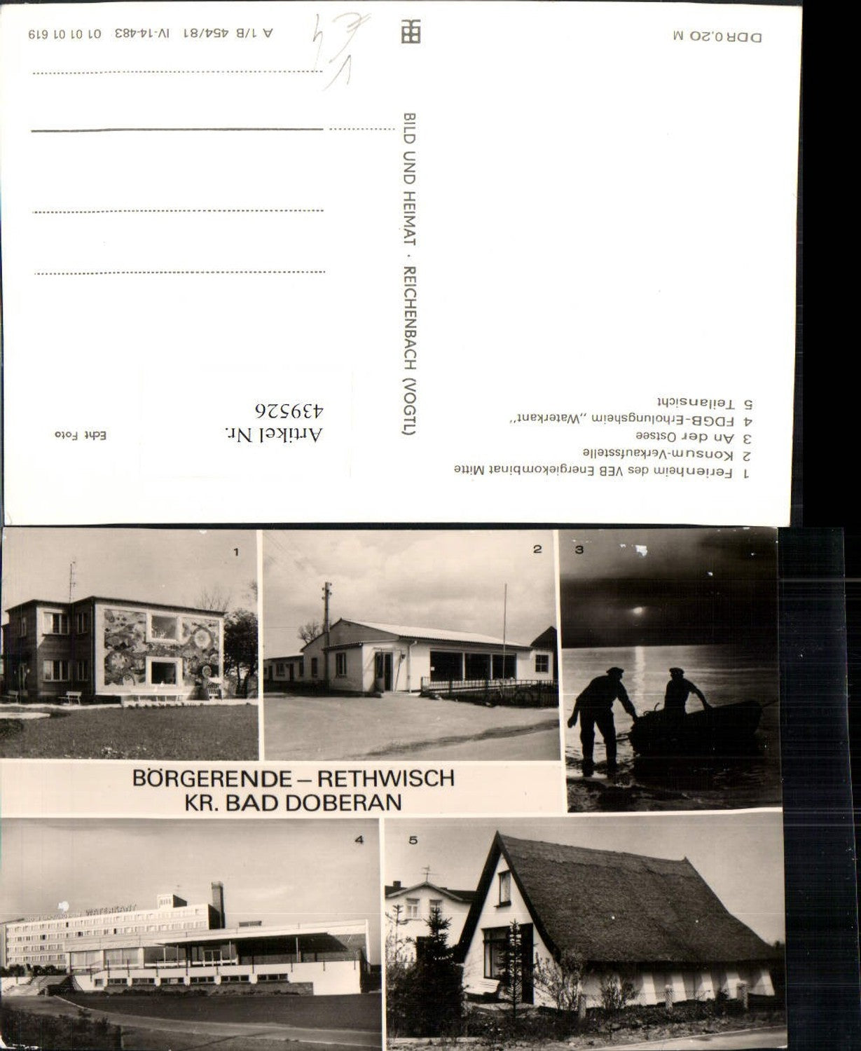 439526,Börgerende Rethwisch Ferienheim Erholungsheim Mehrbildkarte pub VEB