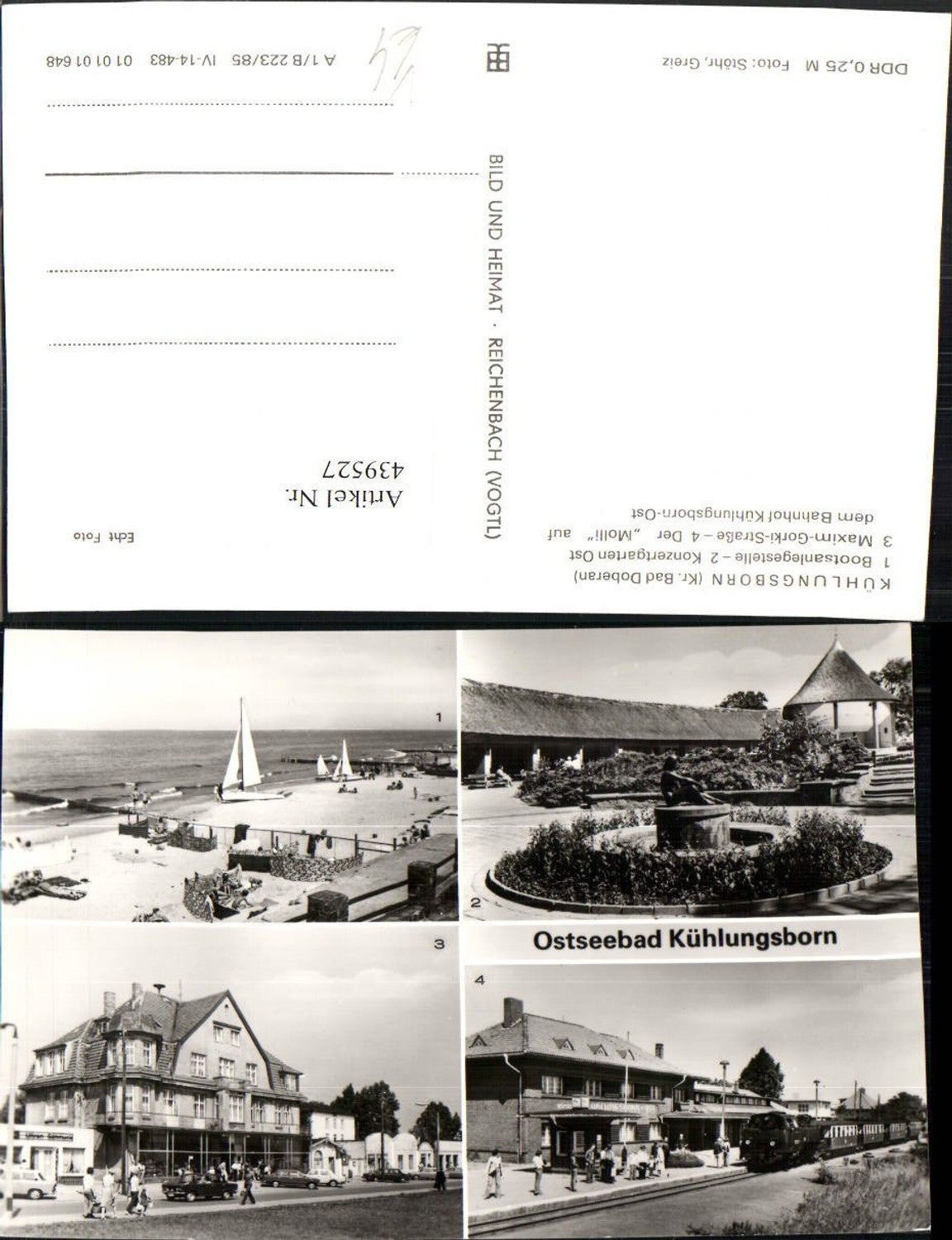 439527,Ostseebad Kühlungsborn Strand Bahnhof Konzertgarten Mehrbildkarte pub VEB
