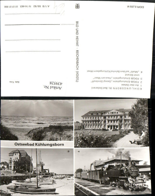 439528,Ostseebad Kühlungsborn Erholungsheim Strand Molli Bahnhof Mehrbildkarte pub VEB