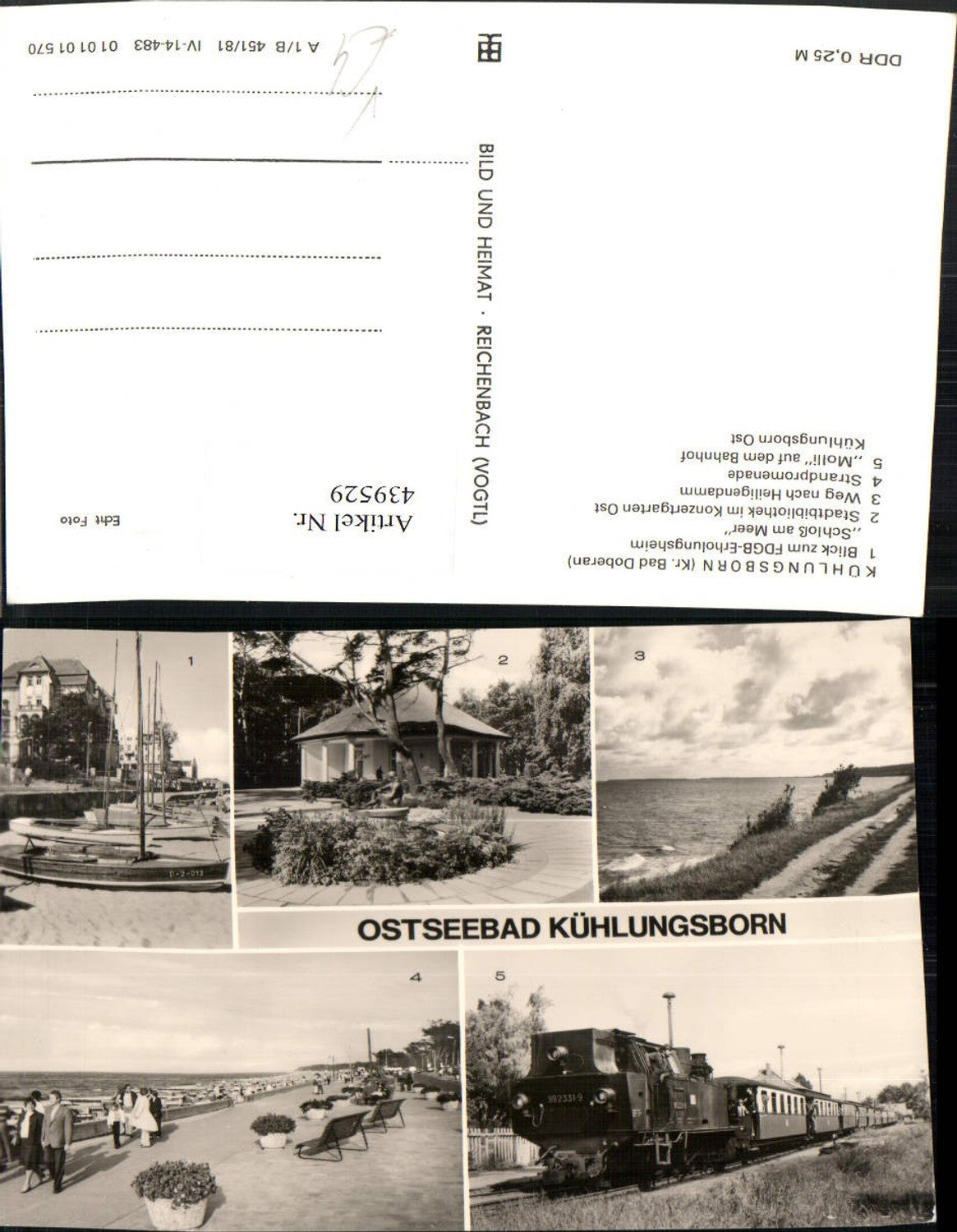 439529,Ostseebad Kühlungsborn Bibliothek Promenade Molli Bahnhof Mehrbildkarte pub VEB