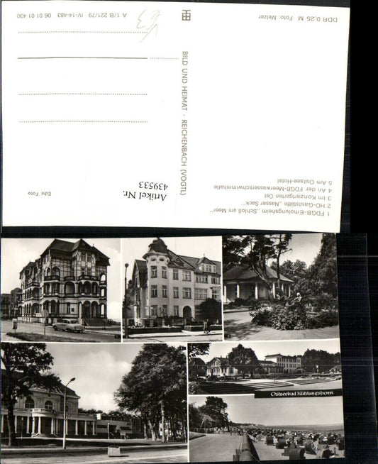 439533,Ostseebad Kühlungsborn Strand Konzertgarten Mehrbildkarte pub VEB